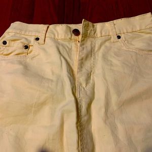 Light yellow jean skirt
